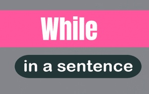 جمل بالانجليزية فيها while