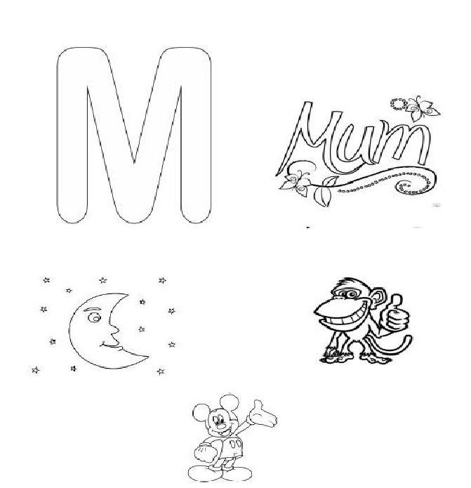 رسومات تلوين حروف انجليزية