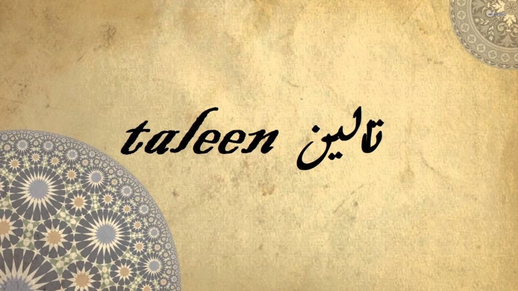 زخرفة اسم تالين بالانجليزي