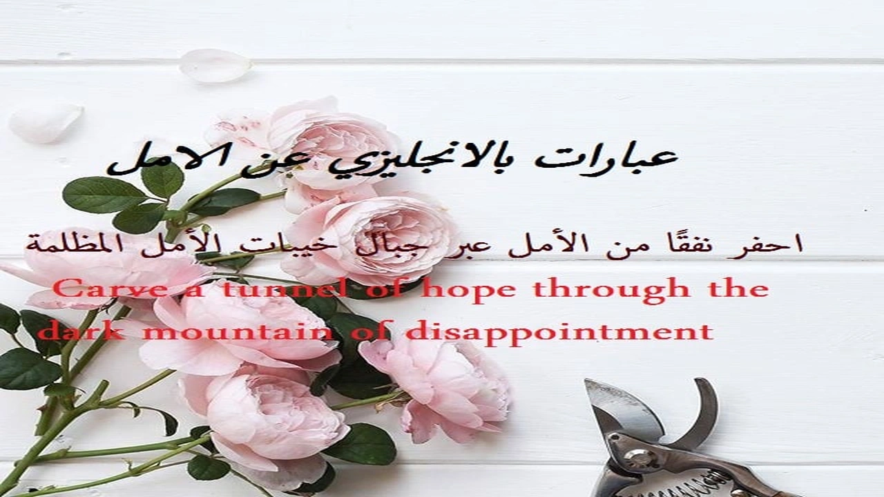 صورة عبارات بالانجليزي عن الامل