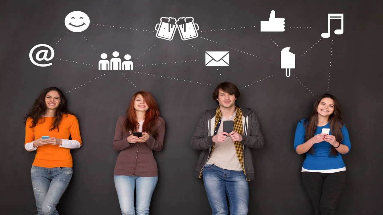 صورة تعبير عن وسائل التواصل الاجتماعي بالفرنسية