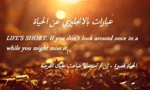جمل بالانجليزي عن الحياة