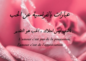 عبارات بالفرنسية عن الحب