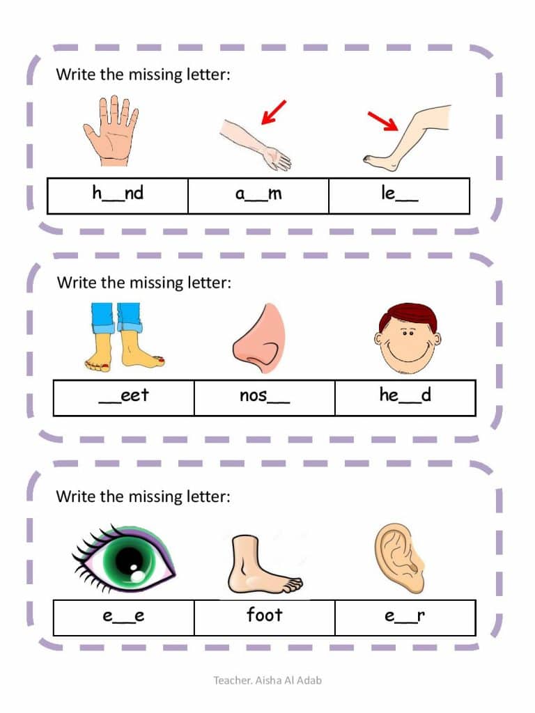 ورقة عمل الحروف الانجليزية